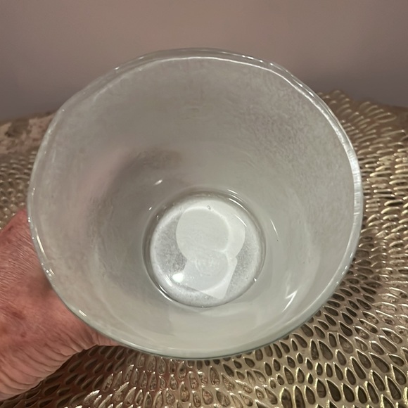 Pottery Barn Laguna Frosted White Candleholder - Picture 5 of 7